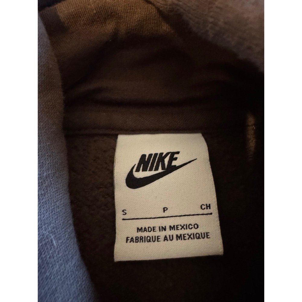 Nike Sportswear Club Fleece Hoodie Brown Pullover Sweatshirt Small BV2654-203 - Picture 2 of 5